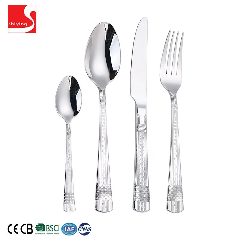 SY-kitchenware Wholesale Flatware Manufacturer  Fork Knife And Spoon Set Stainless Steel Cutlery Set