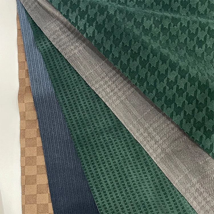 Oushida Fashion winter coat men woman garment suit burnout outdoor wide wale corduroy bonded think fleece fabric for jacket