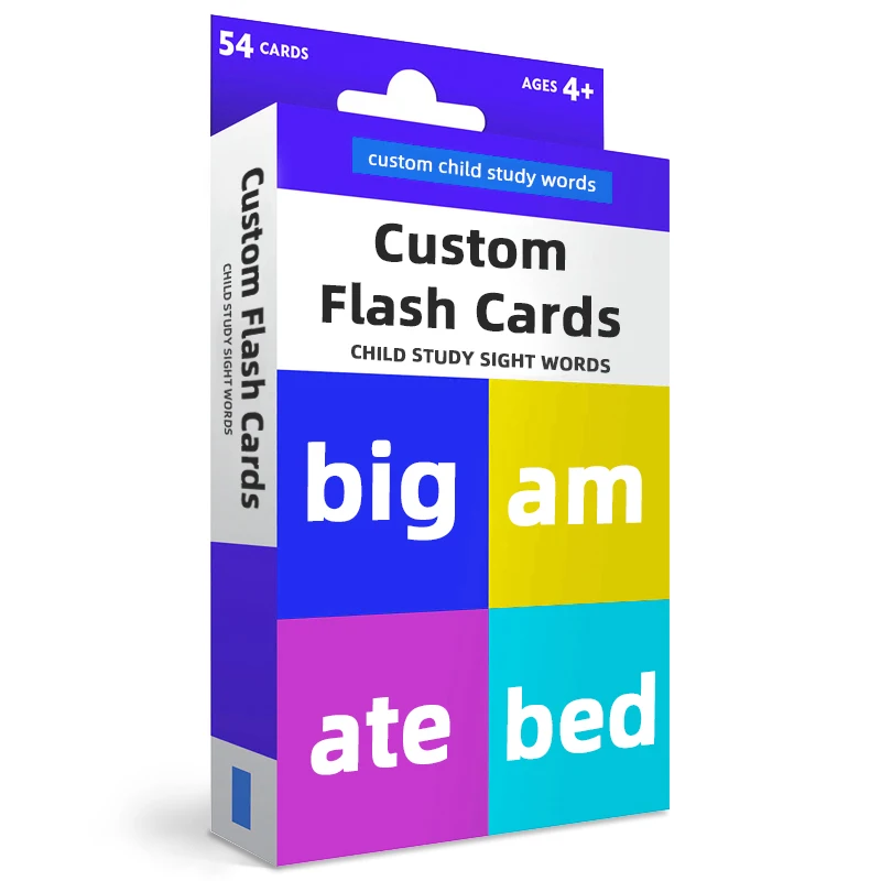 OEM Factory Price Wholesale learn color Cognitive flash cards early education Toy For baby kids Memory flash cards