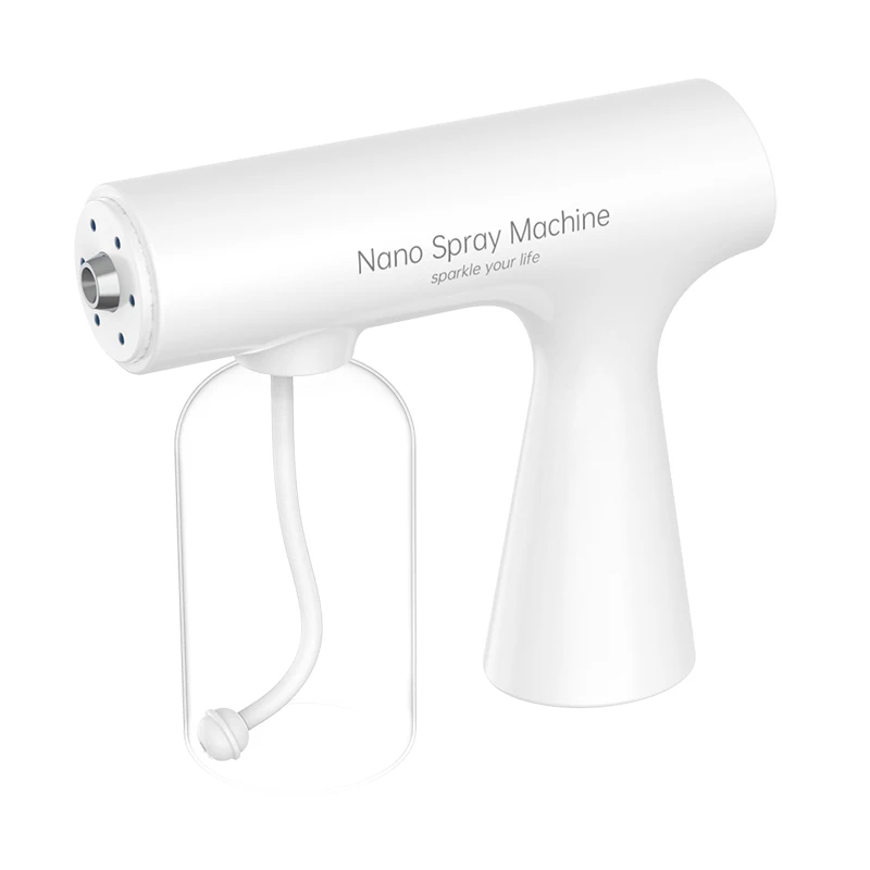 Portable Rechargeable Battery Cordless Disinfection Wireless Blue Light Sprayer Fog Machine Sterilization Nano Spray Steam Gun