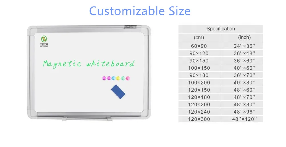 Magnetic White Board  Dry Erase Board Wall Mounted,Marker Whiteboard with Pen Tray for School, Home, Office