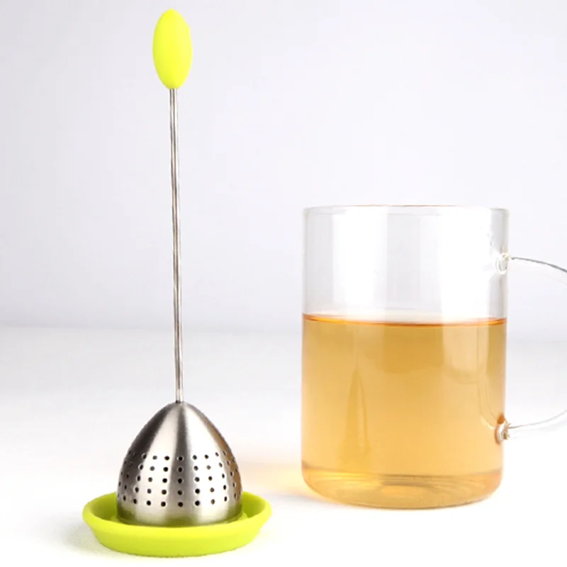 Wholesale Factory Stainless Steel Tea Filters Silicone Tea Strainer For Home Using