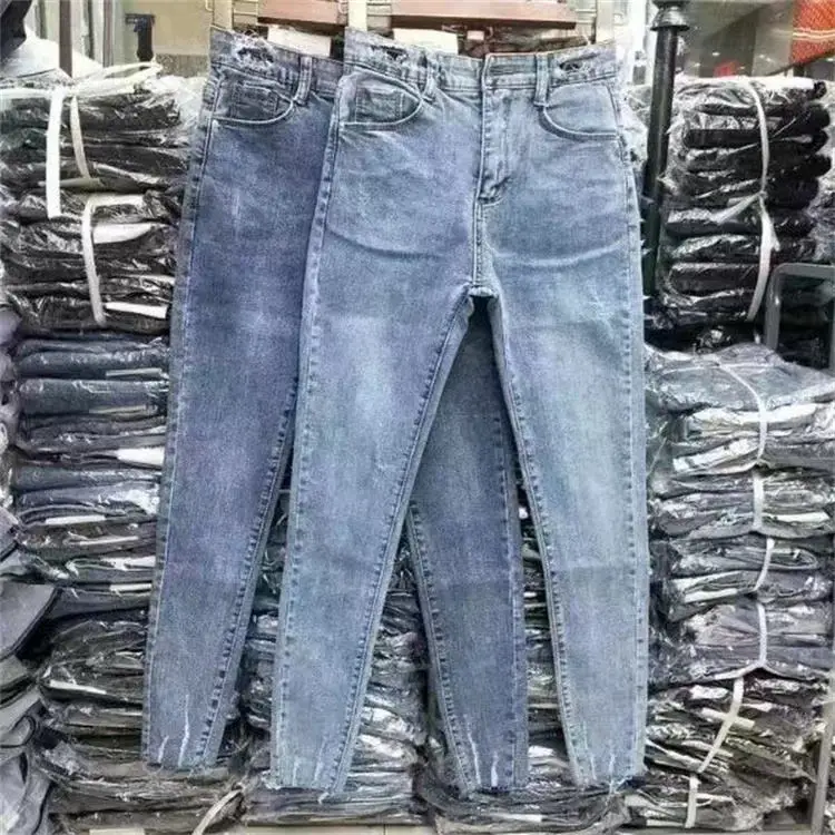 Wholesale cheap Denim Jeans Pants High Quality Stock Lot Super Low Price apparel stock