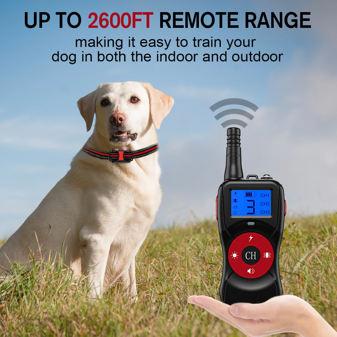 
Amazon Top Seller Dog Shock Training Collar Rechargeable Remote Dog Slave Training Collar Safety Bark Control Collar 