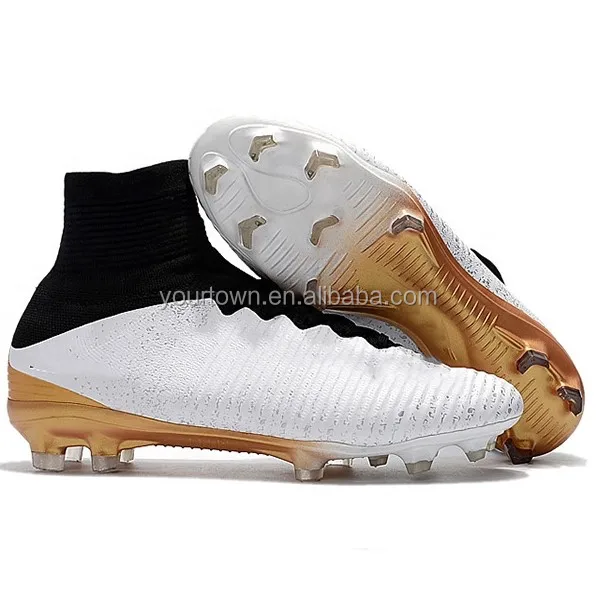 
2020 Men Sports High ankle indoor Football boots shoe Messi CR7 Turf Soccer Shoes 