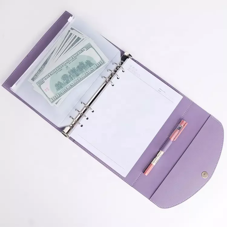 Checkered Budget Binder Money Organizer Cash Envelope Budget System Binder With 10 pcs Cash Envelopes Planner