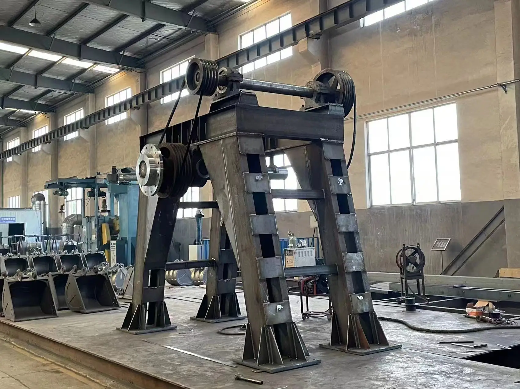 Rcc precast reinforced spin roller horizontal concrete culvert pipe making mold machine