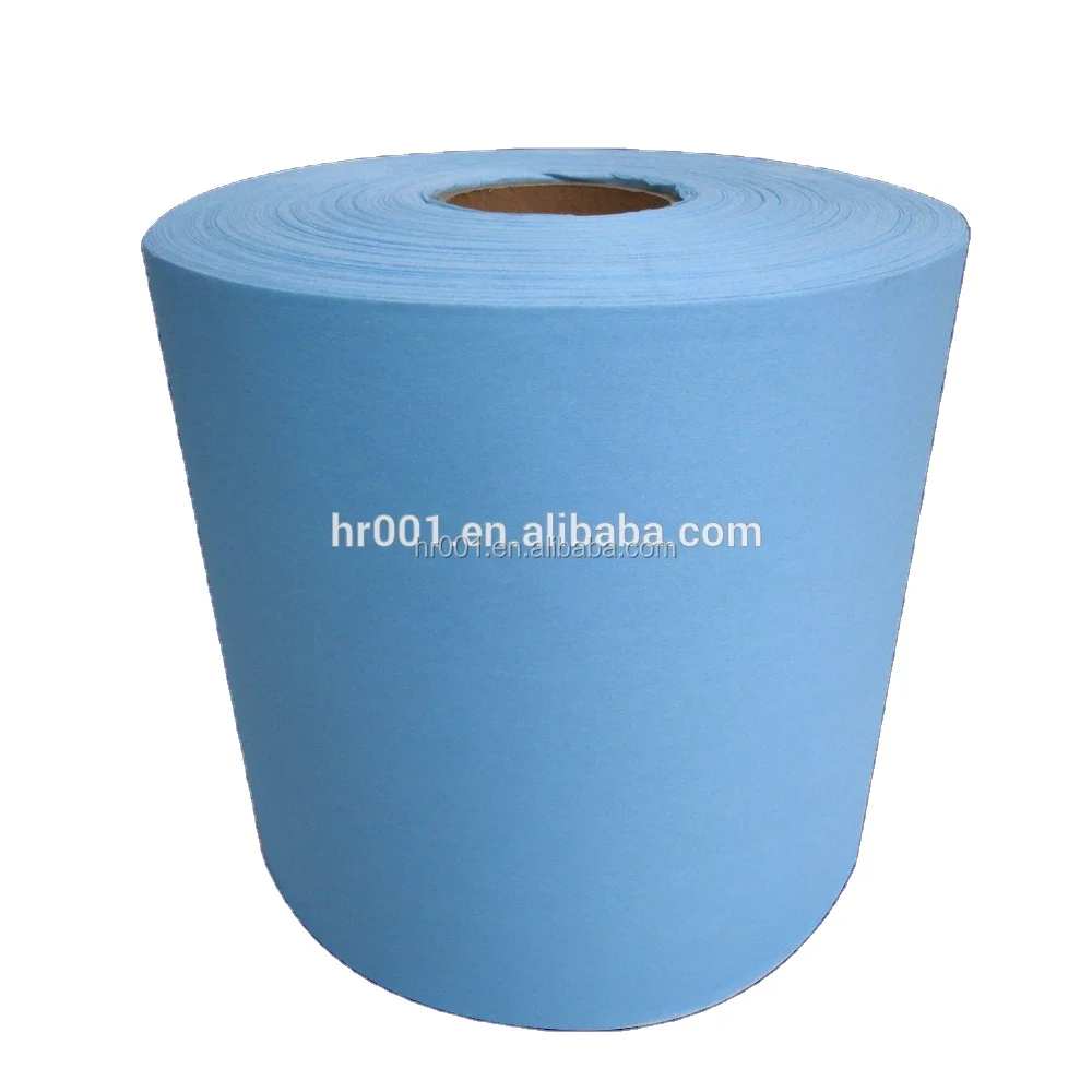 Manufacturer Customized nonwoven fabric roll Wood Pulp paper polyester spunlace nonwoven fabric roll