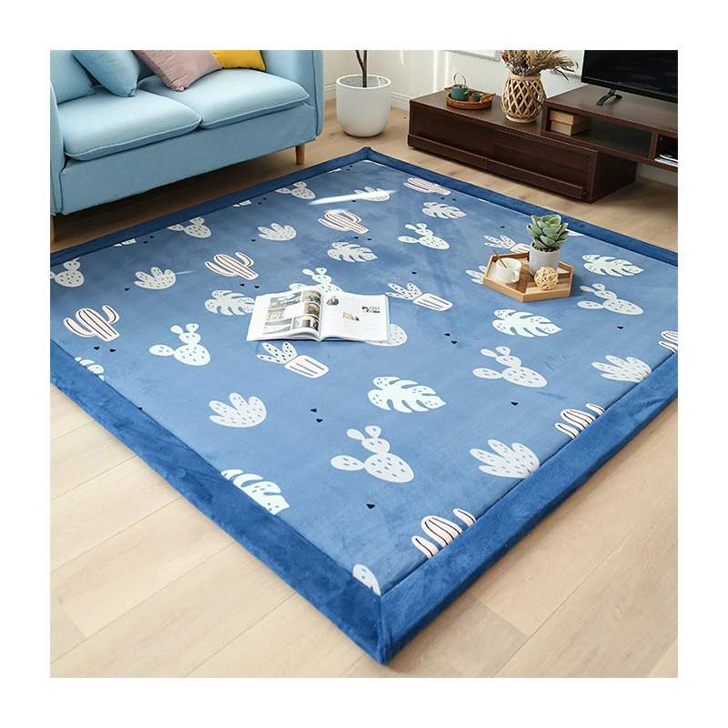 Modern style Tatami rug Bedroom bedside baby fall mat living room carpet wide edge process bedroom carpet