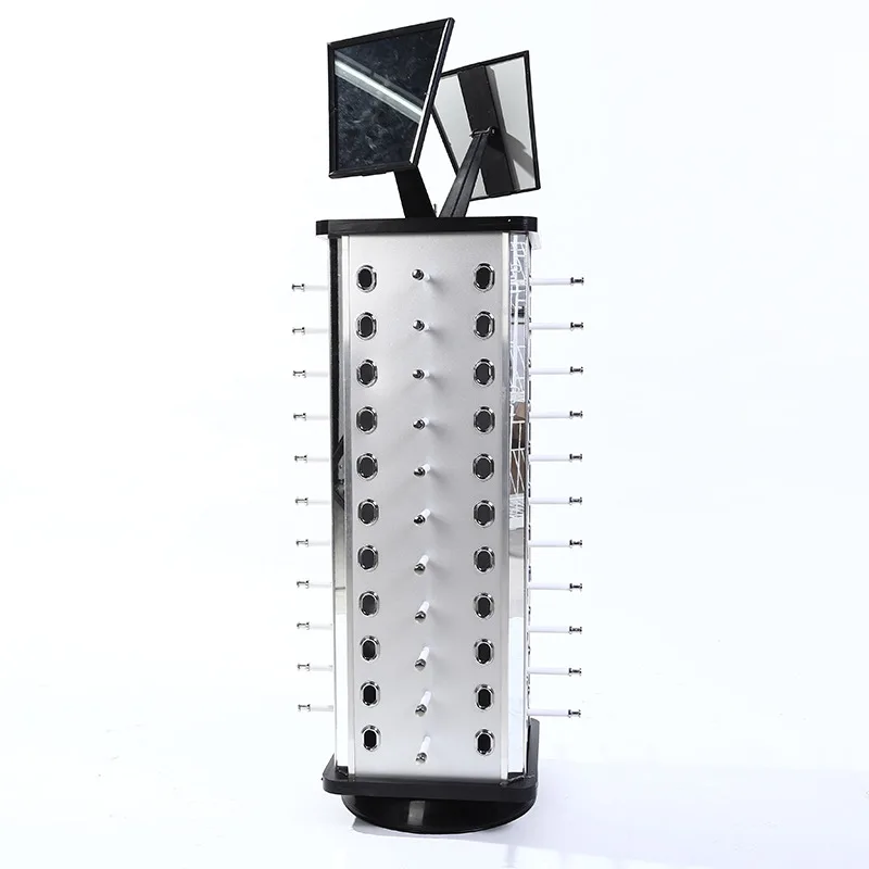 Factory Wholesale 360 degree rotating glasses shelf eyewear rack rotating sunglasses stand with mirror