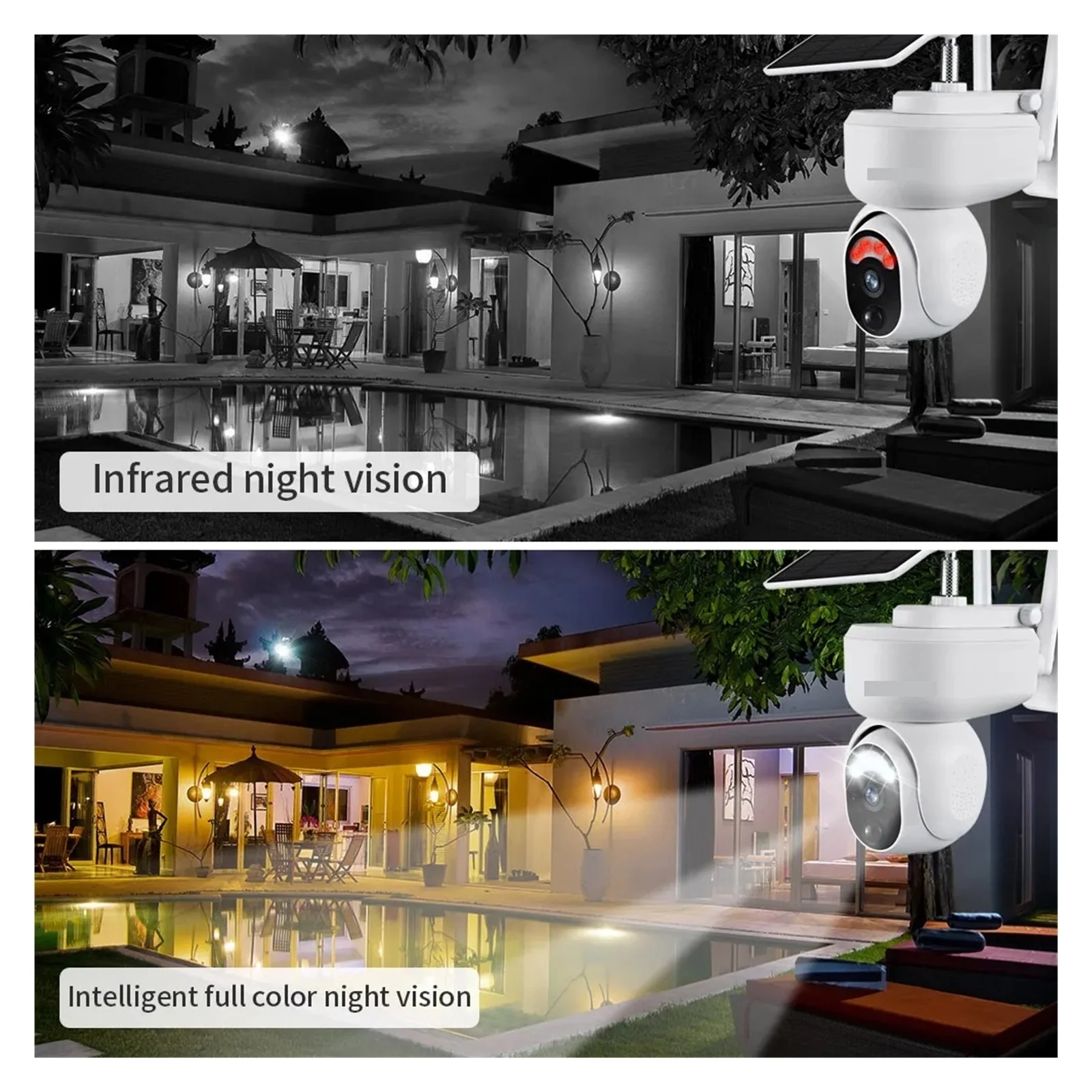 Senhuo 3MP Secure Battery Camera  Solar Panel Two-way Audio Wireless Outdoor Full Color Night Vision Monitoring P2P