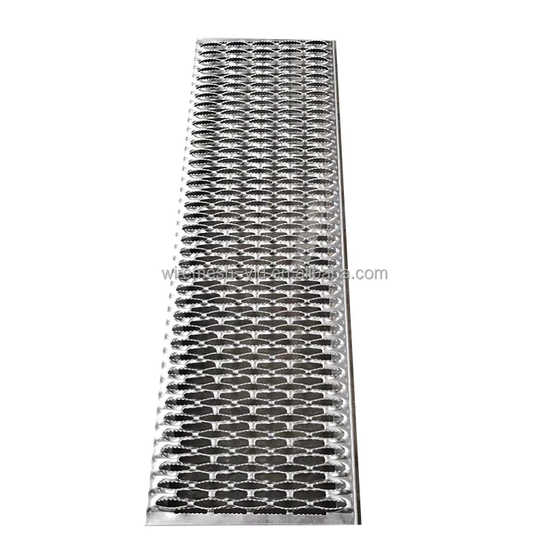 Thick Aluminum Perforated Grip Strut Grating For Plank Walkway Stair Tread
