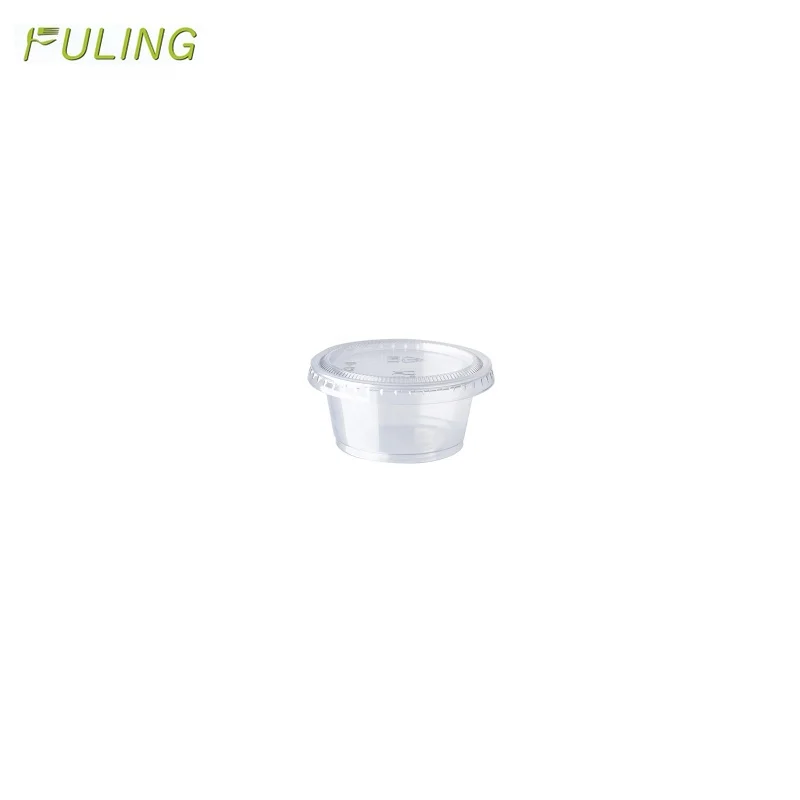 5.5 oz Plastic pp Containers with Lids Disposable Condiment Tasse Pack Tasting Container Sauce Plastic Portion Cup