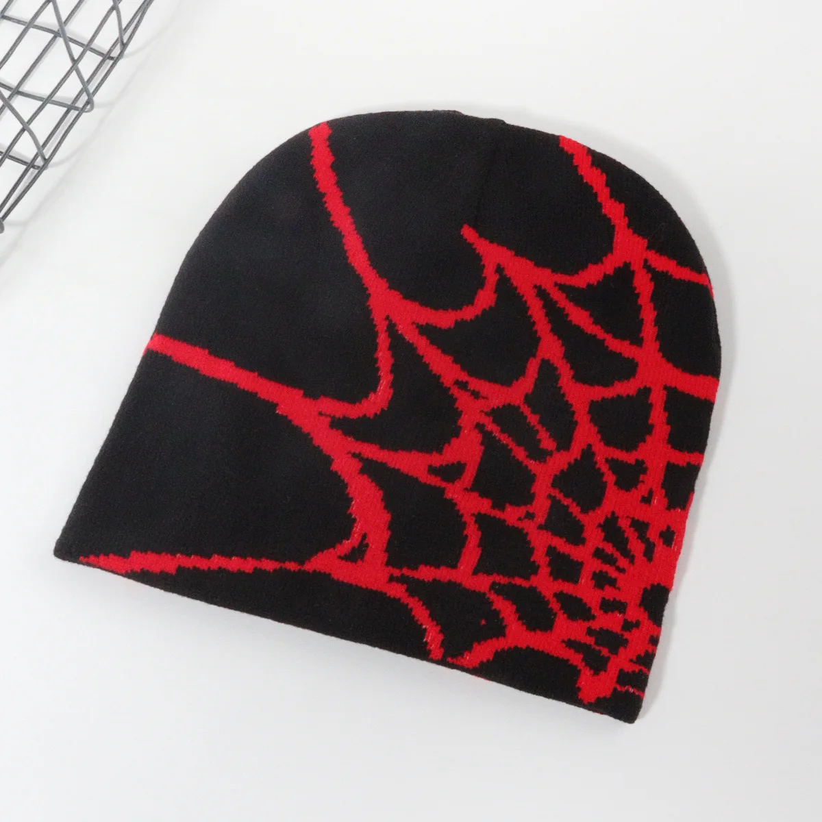 Solid Color spider web Y2K jacquard Simplicity versatile Factory Price Fashion Custom Plain Knit Blank Winter Warm Beanie