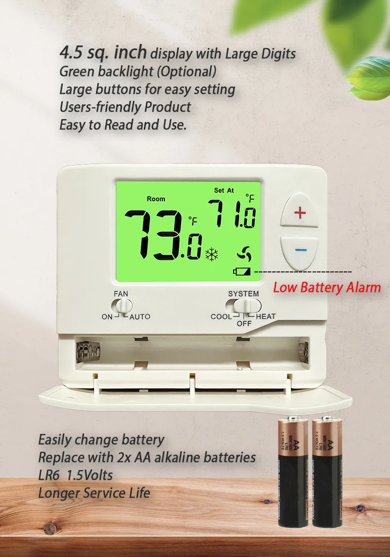 Hot Sell Air Conditioner Heat Pump Weekly Programmable 24V Room Thermostat