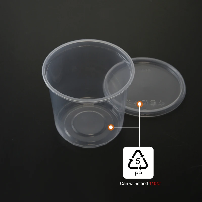 High Quality Meal Prep Containers Deli Containers Portion Controlled Disposable Sauce Cup with Airtight Lids