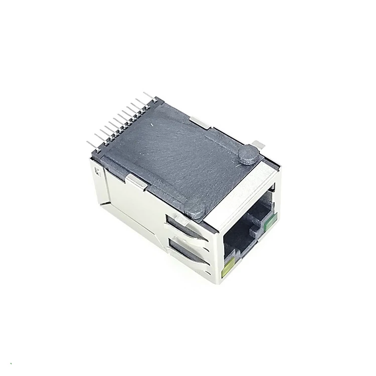 100BASE TAB UP 8P Network RJ45 Full SMT Connector with LED Shield Jack Connector