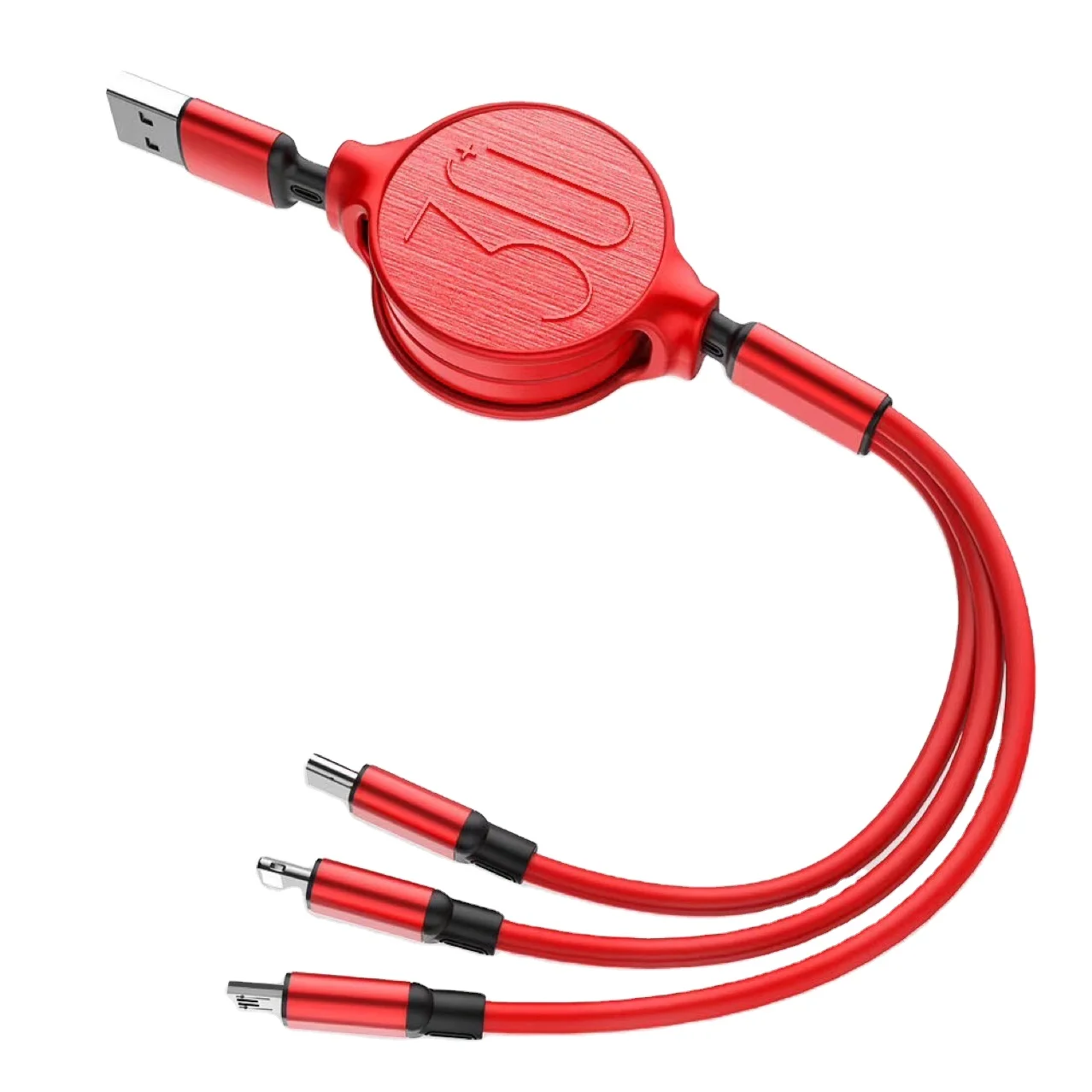 Новый Выдвижной кабель 3 в 1 для быстрой зарядки подходит для Apple Android Huawei type c