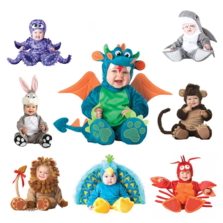 Cute Beibei Christmas Halloween baby dress one-piece animal modeling clothes performance clothes