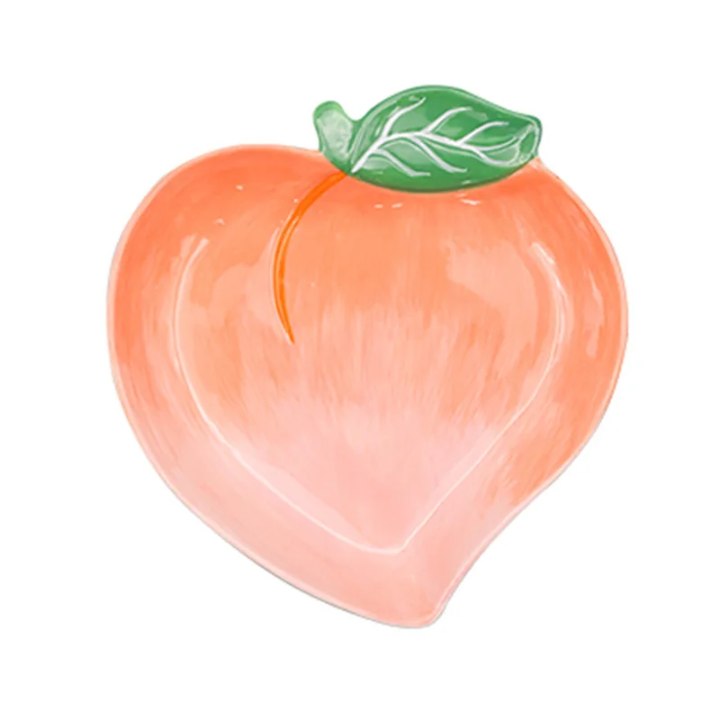 Детская керамическая тарелка в форме фруктов домашняя для клубники авокадо питаи оптом