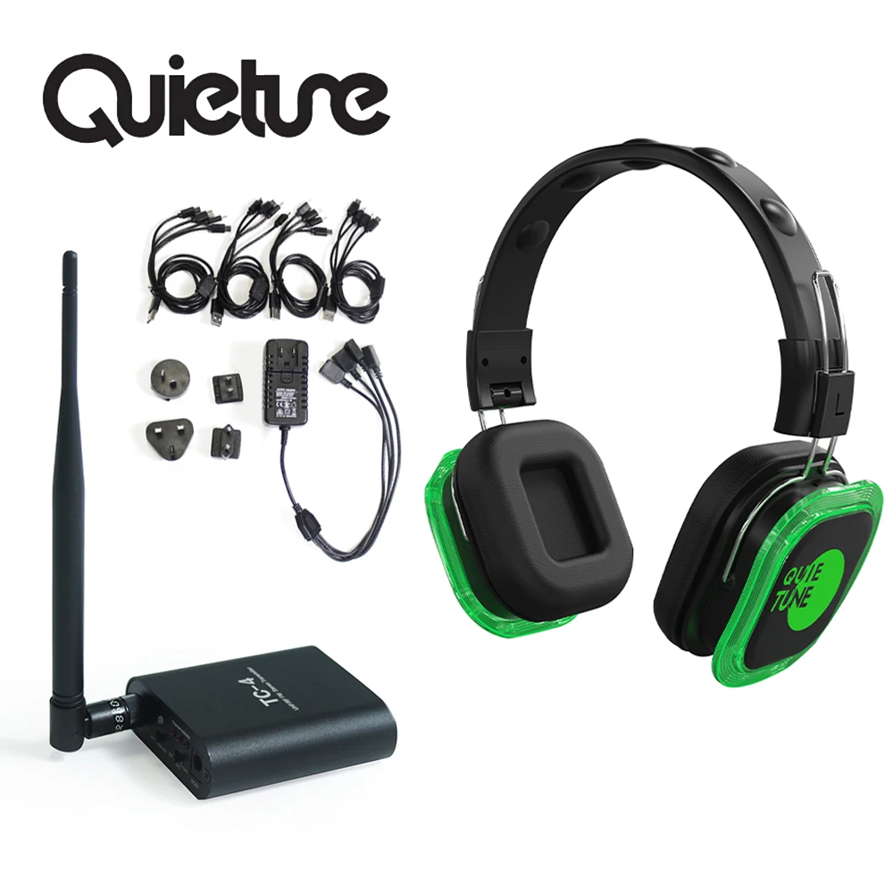 Silent Disco Headphone  F39  500M 2 or3  channels Led  Foldable Wireless Quiet Live Quiet  for Party