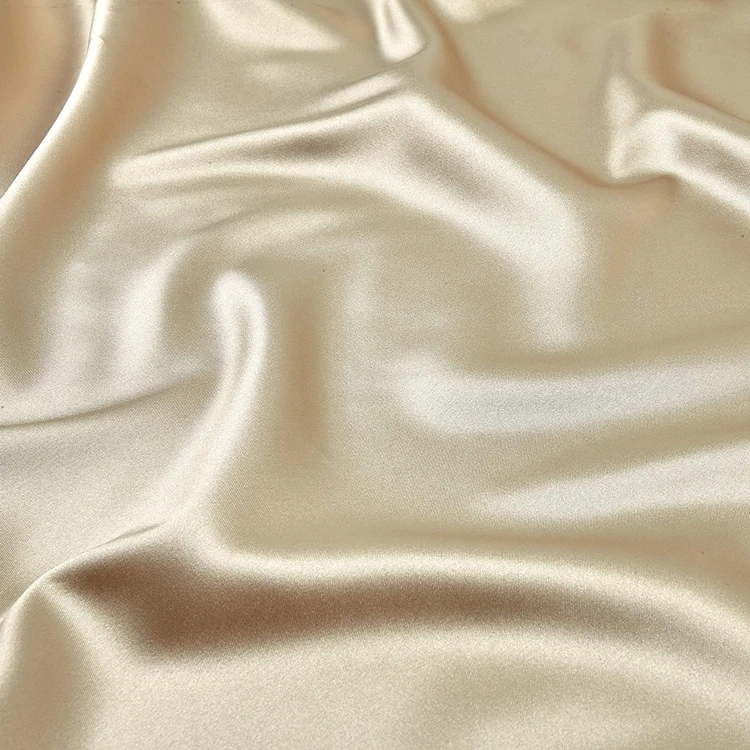 Custom Color White pink Black 70gr Satin Fabrics by the Roll Polyester Satin Fabric Roll for Bedding