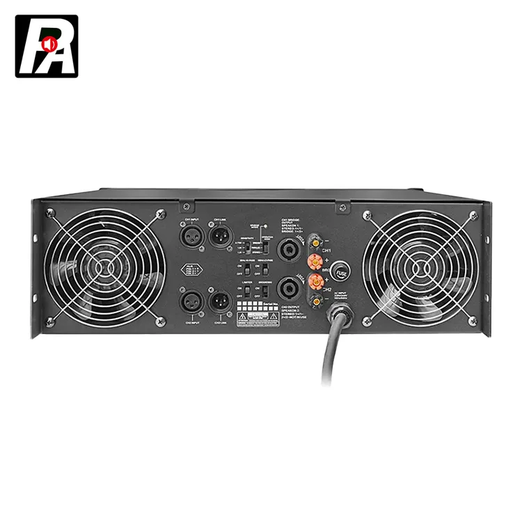 Профессиональный наружный сценический усилитель мощности 3U 2000 Вт 2*1300 металлический корпус с сопротивлением 8 Ом для развлекательных выступлений