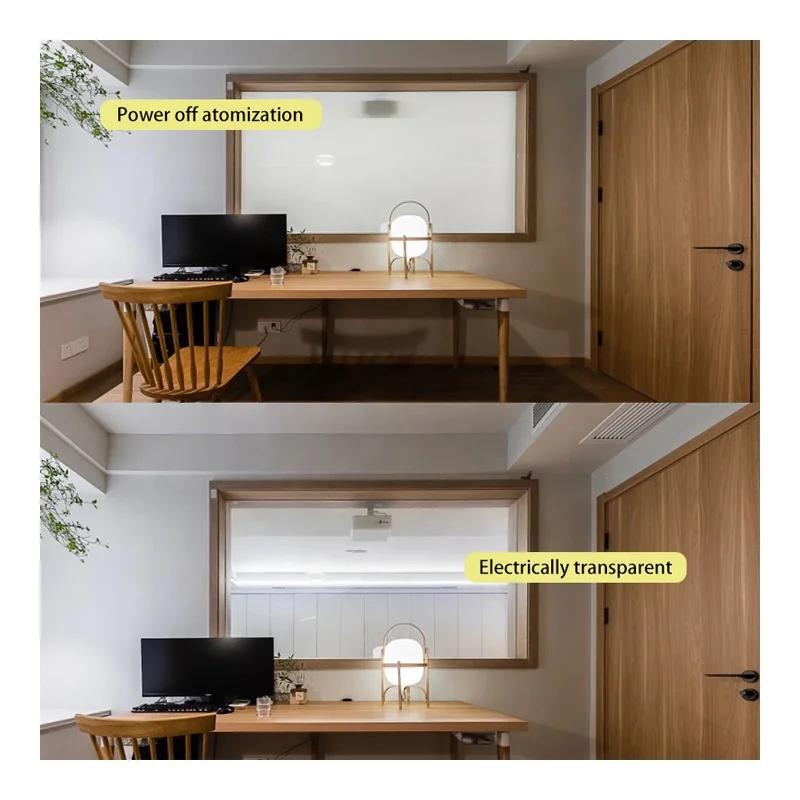 PDLC Smart Glass Smart Home Decorations Bathroom Hotel Living Room Hospital Gym Bedroom Workshop Supermarket Use Smart Glass