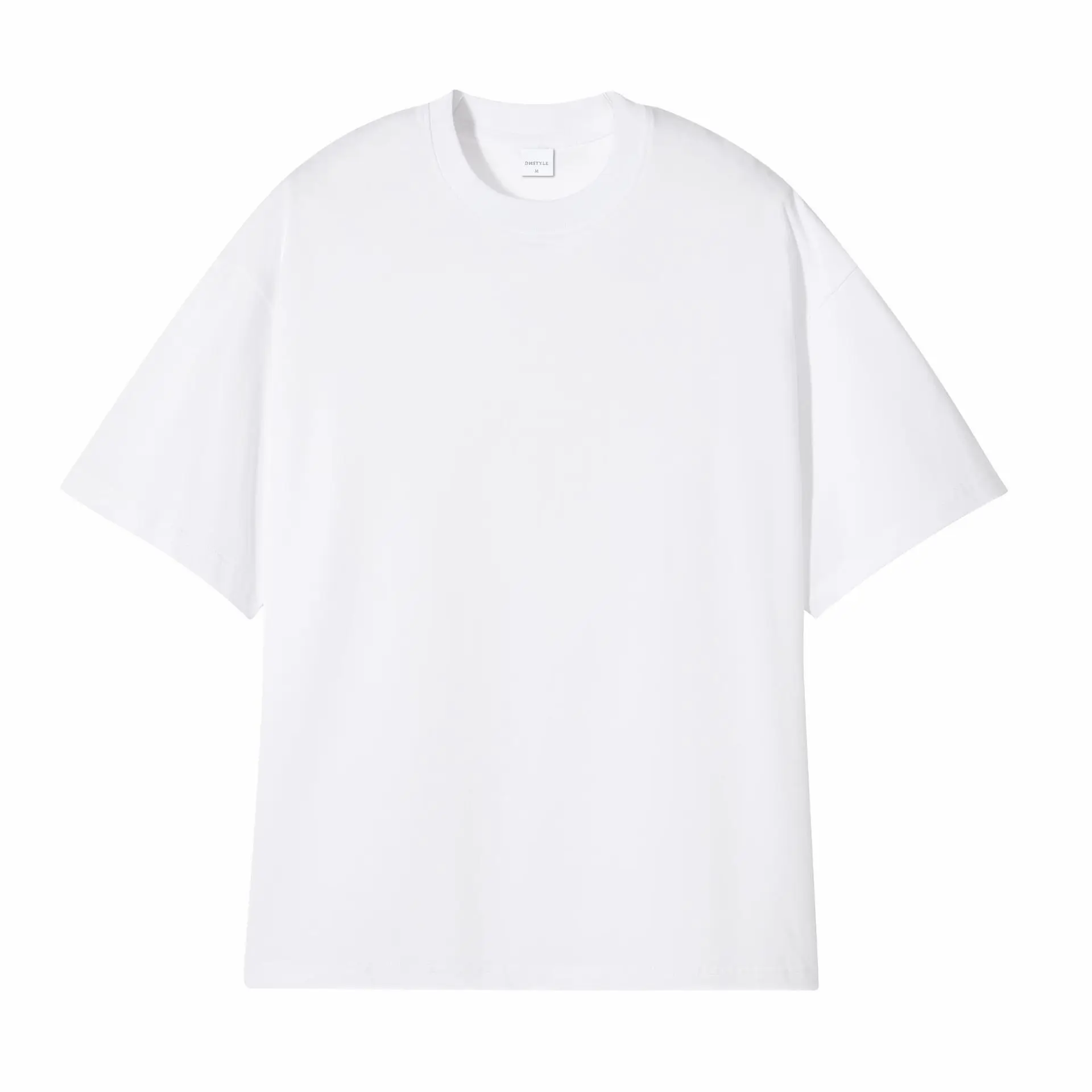 Navy Blue Black Red Brown Short Sleeve Solid Color Plain Unisex 250 GSM Oversize Heavyweight Cotton T Shirt Without Print