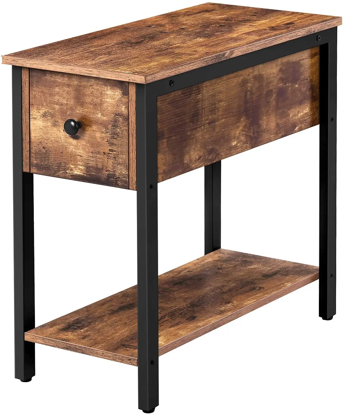 
New Arrival Side Table 2-Tier Nightstand With Drawer Narrow End Table For Small Spaces 