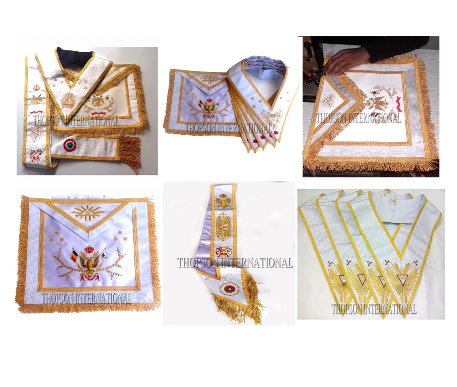 Masonic Regalia AASR 30 degree Apron , collar sashes