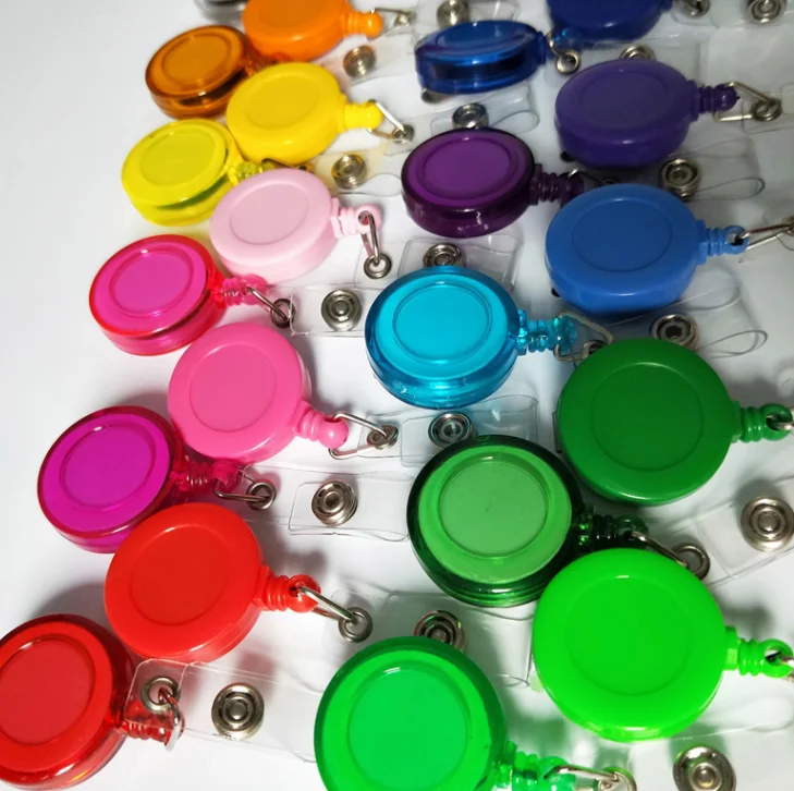 custom pantone color badge holder retractable reel