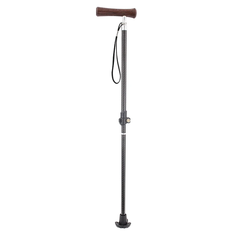 
Rehabilitation therapy supplies NL-WS-2035 natural wooden carbon tube walking sticks fashion walking cane 