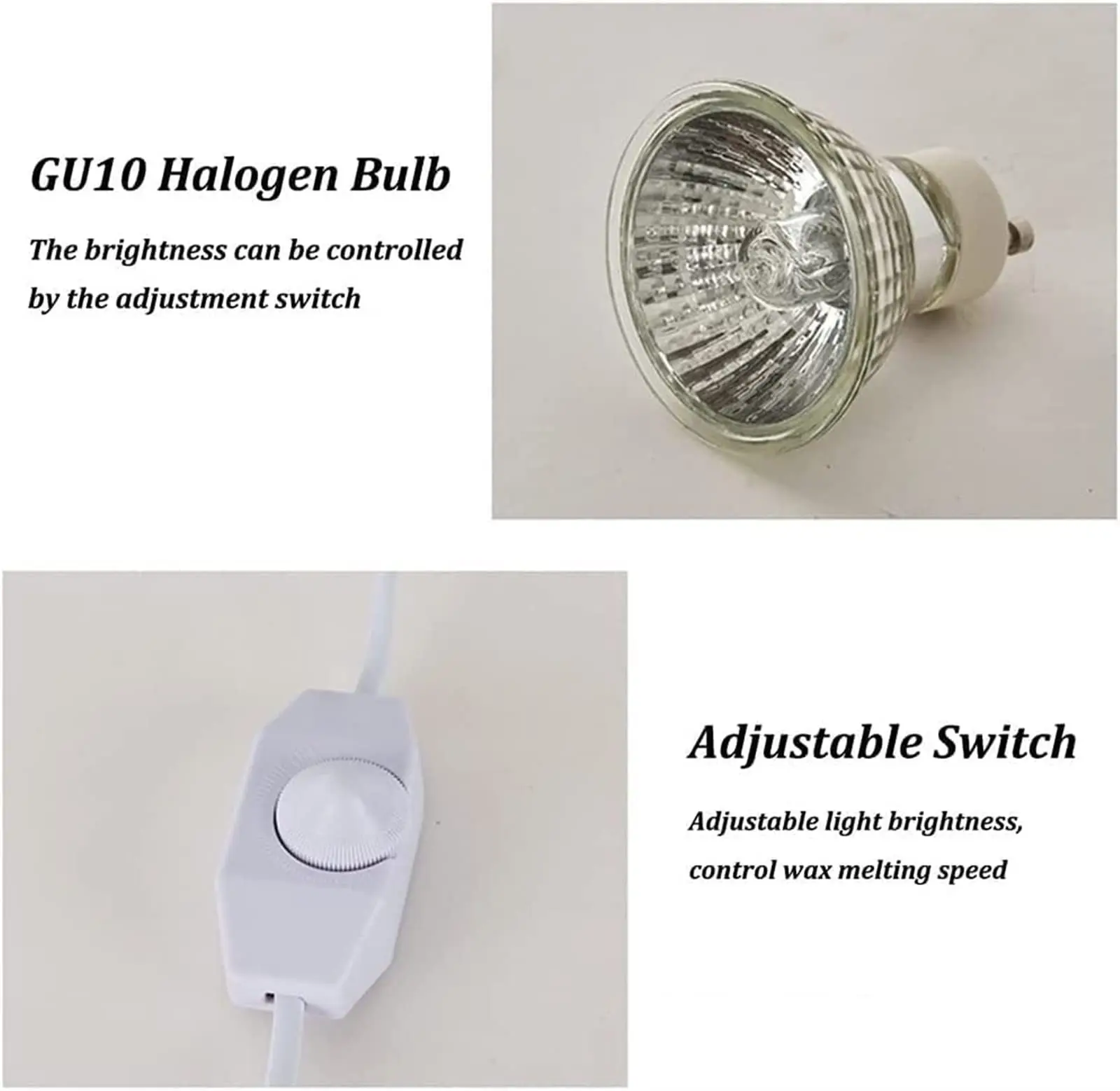 Adjustable Anti Dumping Fire Free Scented Candle Essential Oil Melting Glass Glass Aromatherapy Diffuser With Heating Bulb