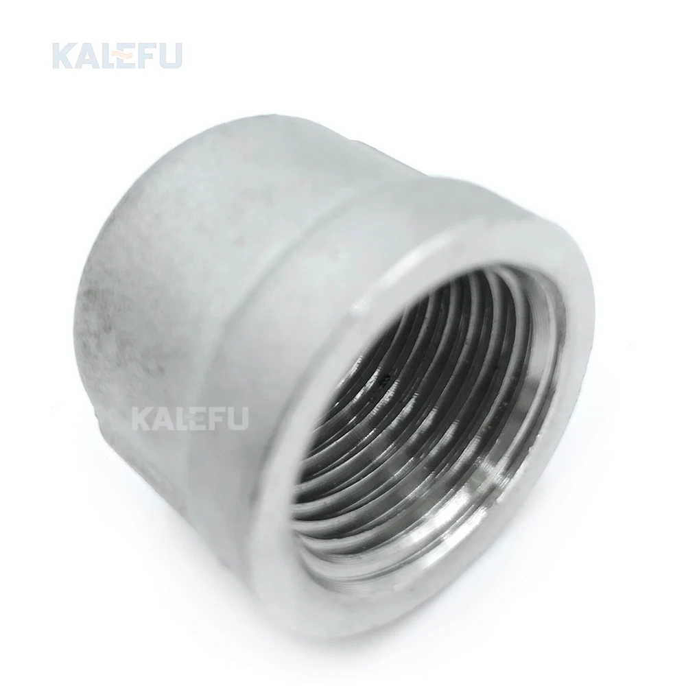 Industry Round Cap Pipe Fittings 304 316 316L SS Cap Female Threaded Stainless Steel End Cap DIN 2605 JIS B2313
