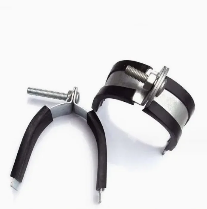 Quick-Locking Rubber Lined P Clips R Type Hose Clamps-Metal Steel Pipe Clamps Connection 20mm Band Width Inch Metric Measurement