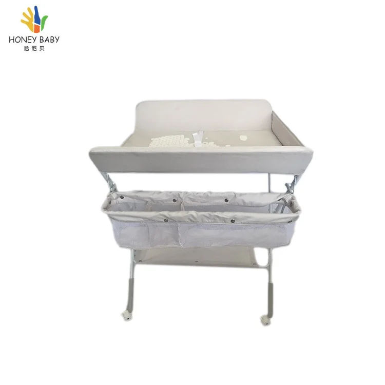 4 in 1 Multifunctional portable baby changing table with height adjustable  baby diapers storage folding baby changing table