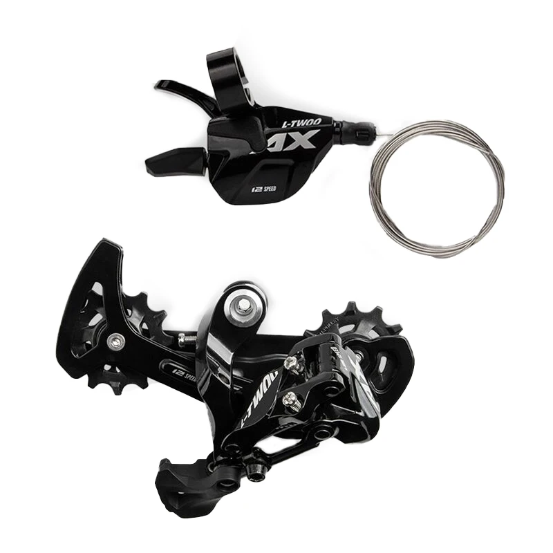 Road Bike 12 Speed Bicycle Front And Rear SL Thumb Shifter RD Derailleur Group Set With Stainless Steel Wire 2050mm