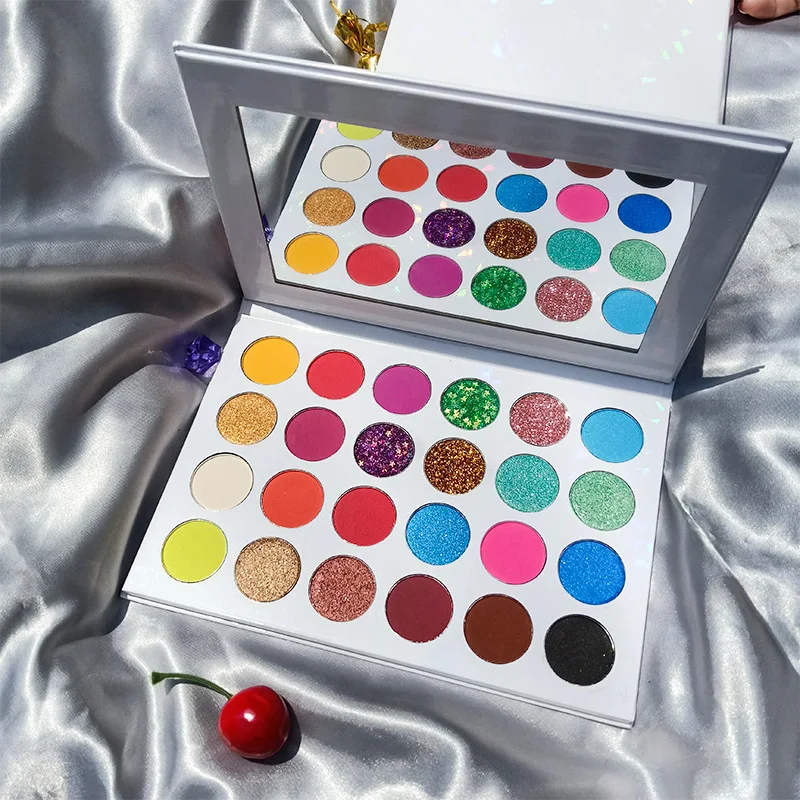 Hot selling vegan makeup palette waterproof high pigment shimmer eyeshadow palette fluorescent eye shadow for party