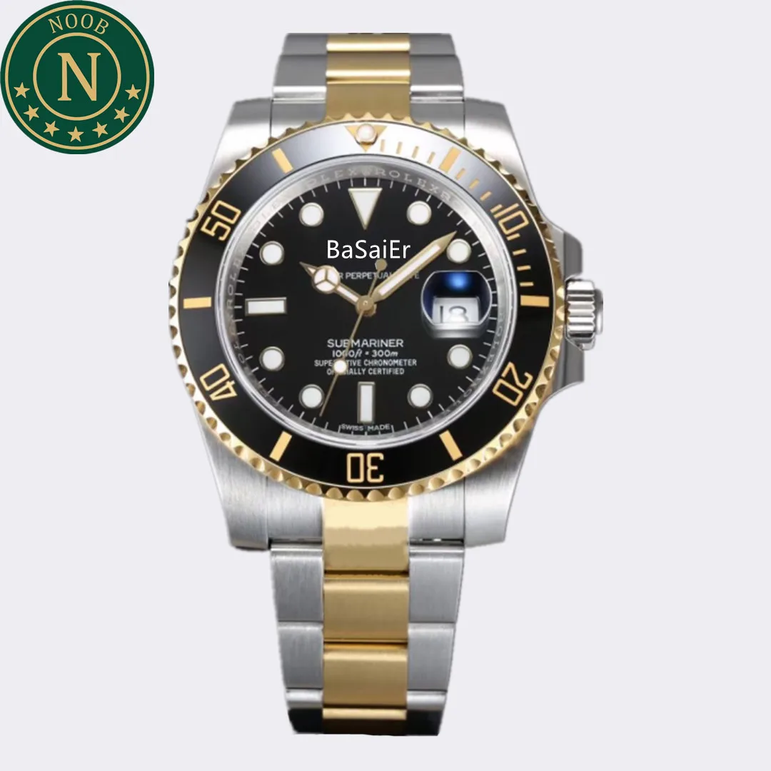 Noob Factory V12 3135 Movement 904L Stainless Steel Sapphire Glass Automatic Luxury Night Vision Submarine Rolexables Men Watch