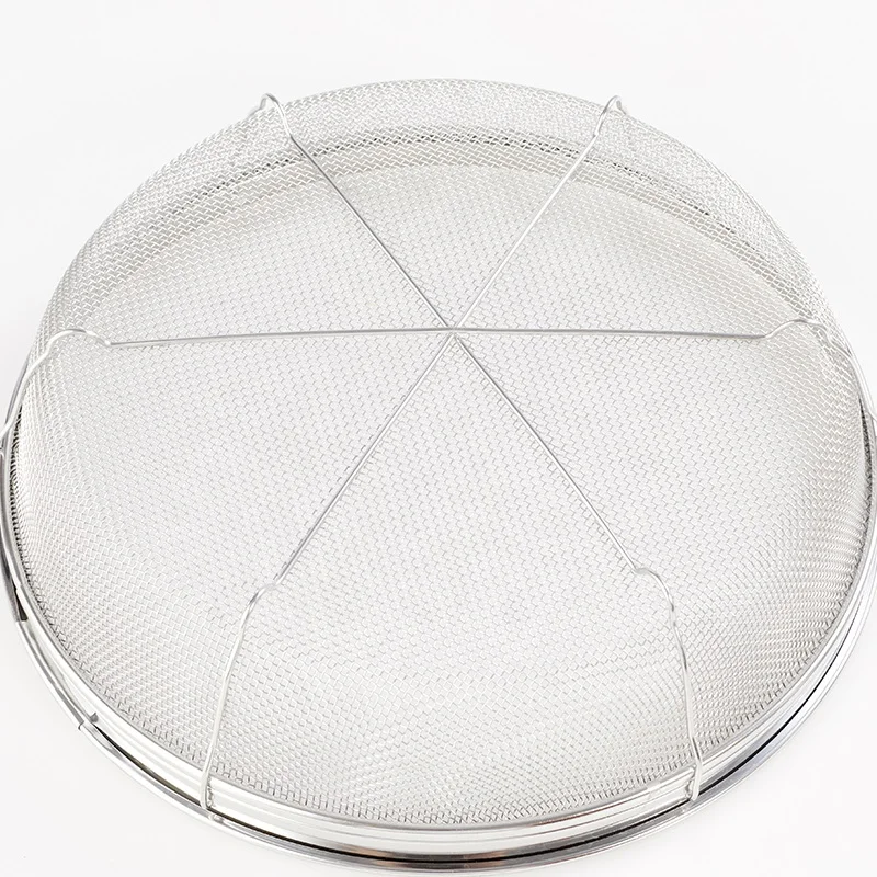 Stainless steel micro perforated colanders strainers with double handle for draining rinsing washing