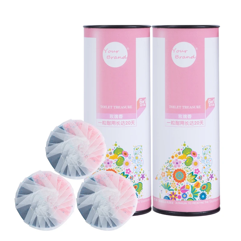 Wholesale Flushing 300 Times Automatic Toilet Bowl Blocks Bathroom Deodorizer OEM Double Effect Toilet Cleaner Tablets
