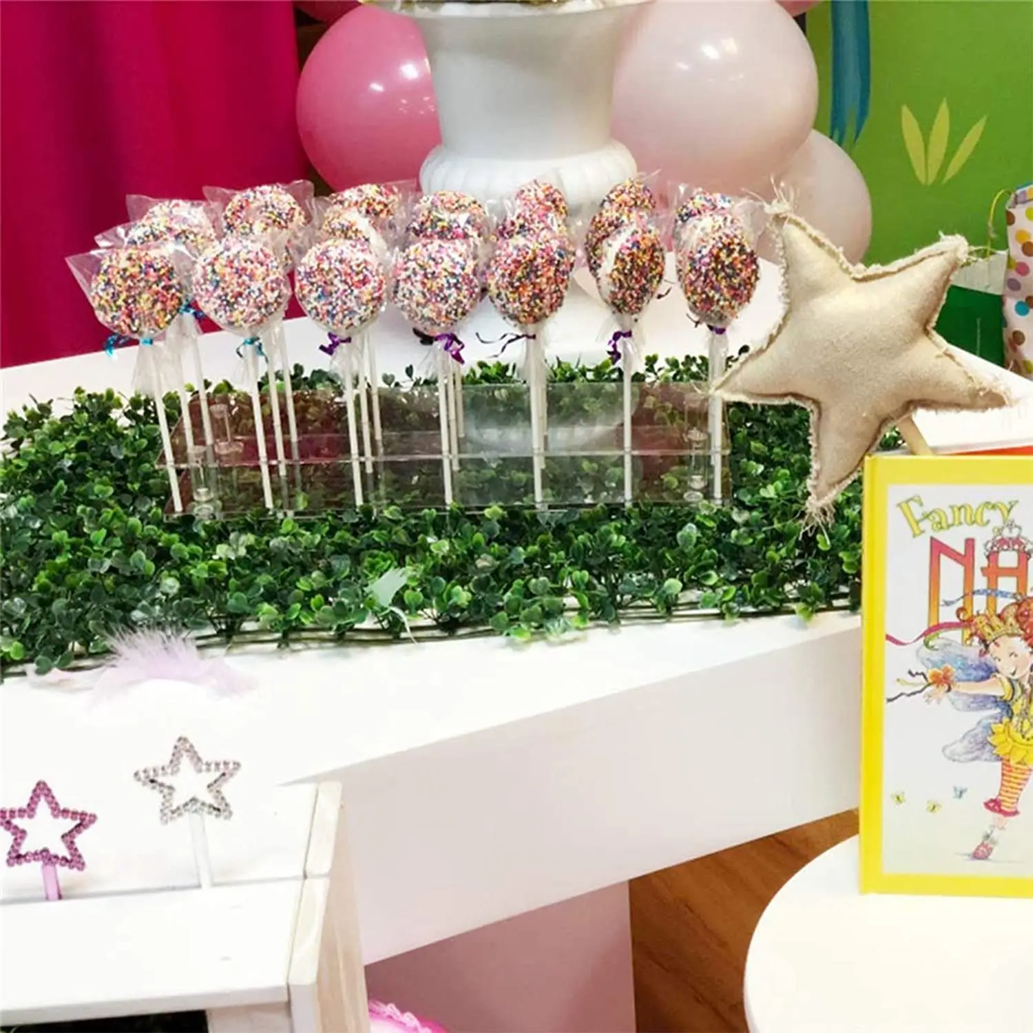 Lollipop Holder Cake Pop Stand Display with Clear Treat Bags Lollipop Sticks Gold Metallic Twist Ties for Candy Cake Pop Making
