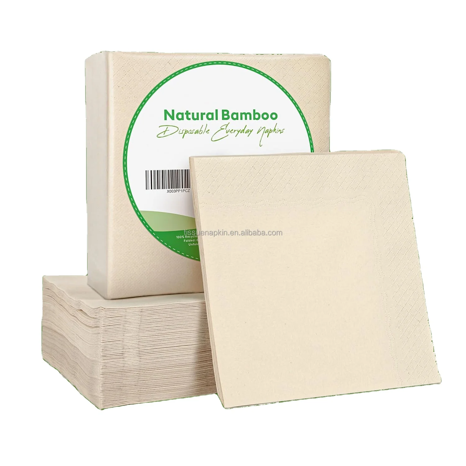 Disposable Natural Bamboo Pulp Paper Napkin 2ply Dinner Napkin Unbleached Bamboo Napkin Tissue