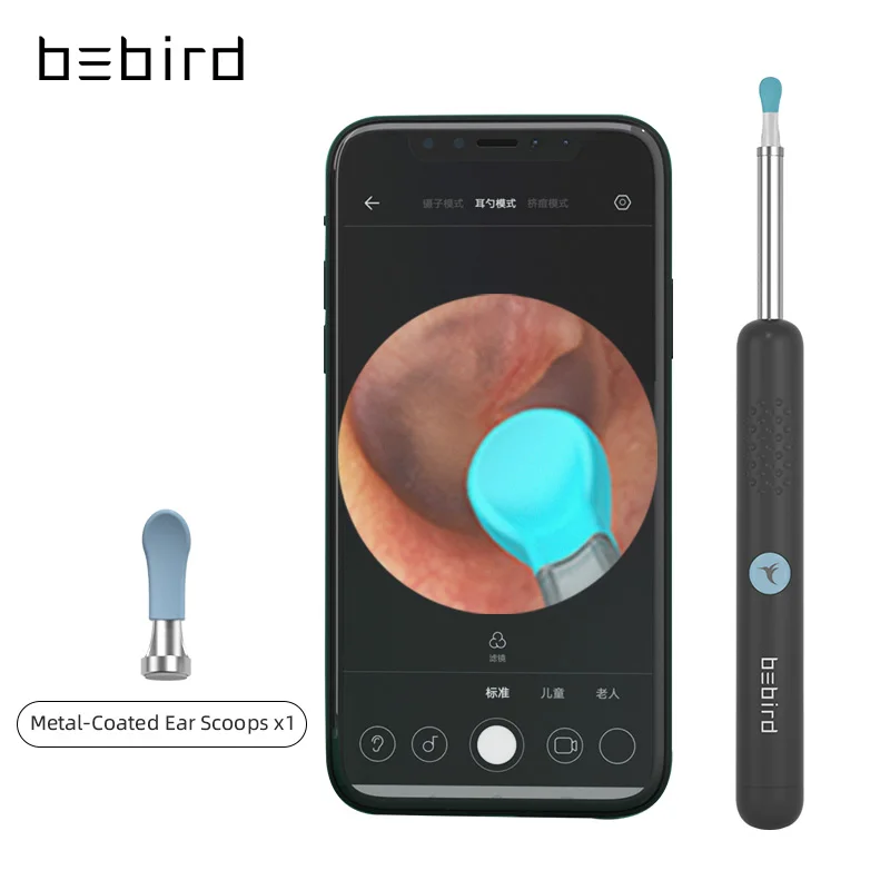 Custom design wifi wireless otoscope ear cleaning microscope Bebird brand ear wax removal kit