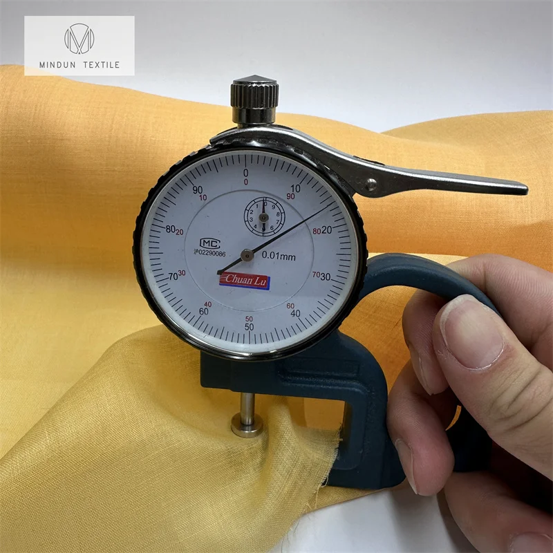 Mindun 60gsm Solid Color Plain Dyed 100 Ramie Wrinkled Yarn Fabric For Pants Blouses