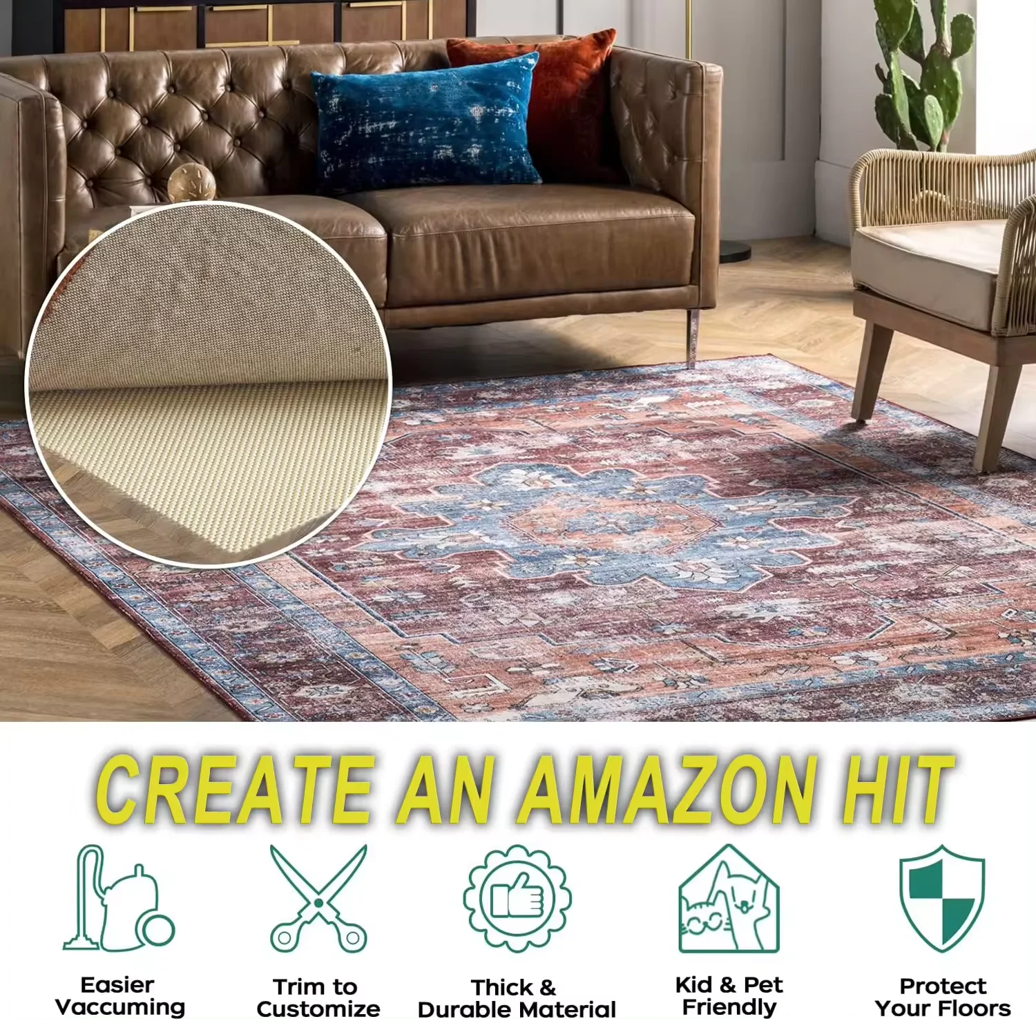 Best Sales Eco-Friendly Rug Padding Gripper Soft Comfortable Under Carpet Underlay Rolls