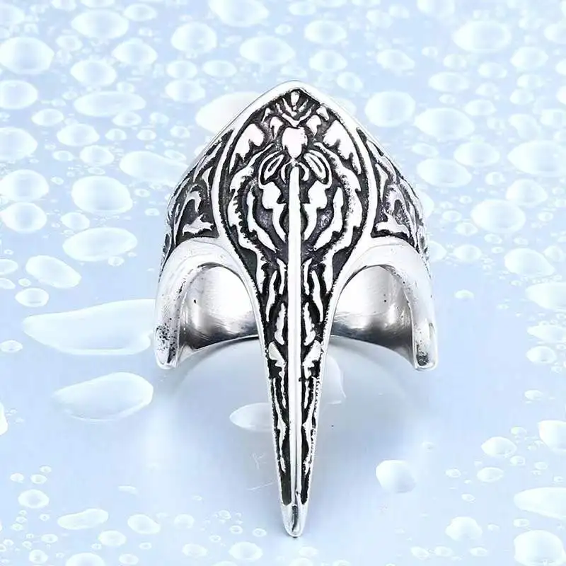 ready to ship fashion stainless steel sharp dragon claw long armor sell defense full finger nail rings for girls men