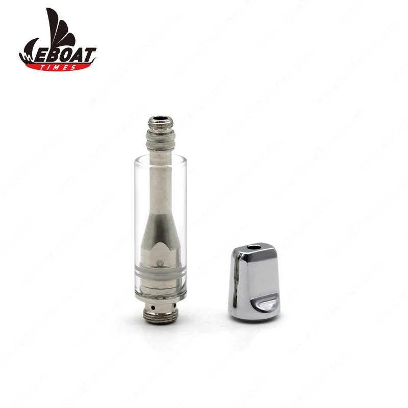 Медицинский стеклянный герметичный масляный атомайзер CBD из нержавеющей стали с резьбой 510, картридж CBD