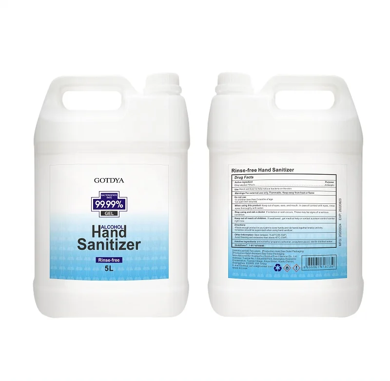 
GOTDYA oem custom 300ml 500ml liquid hand sanitiser gel antibacterial 75% alcohol gel hand sanitizer 